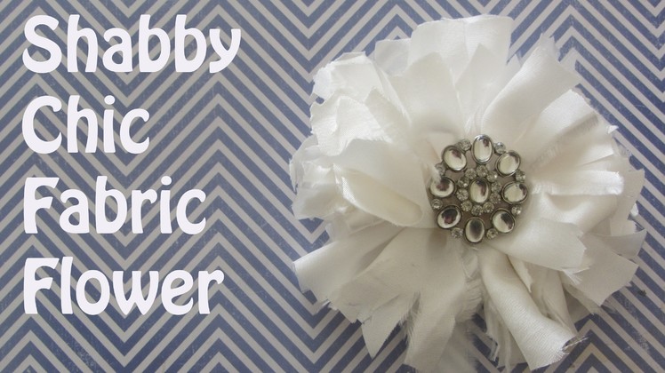How to Make a Shabby Chic Fabric Flower with Bling