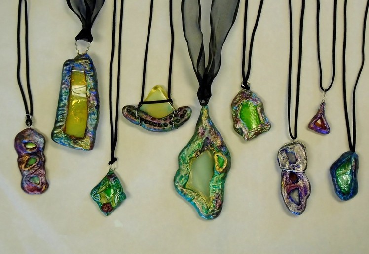 How To Make Broken Glass Paperclay Pendants: Part 2