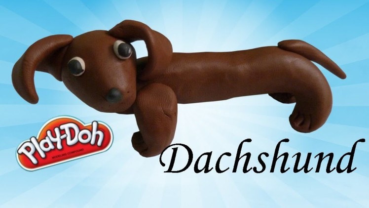 How to make Dachshund (dog) for kids using modelling clay Play doh