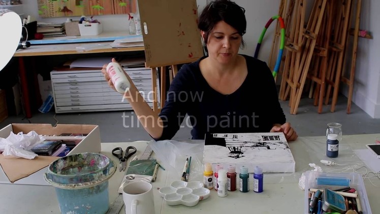 How to paint using the ink resist technique