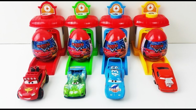 Lightning McQueen Suprise Eggs Learn Colors Play Doh Lollipop Spiderman Finger Family Nursery Rhymes