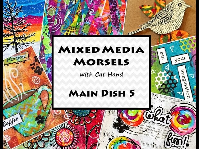 Mixed Media Morsels, Main Dish 5 - Urban Flair Art Journal Page