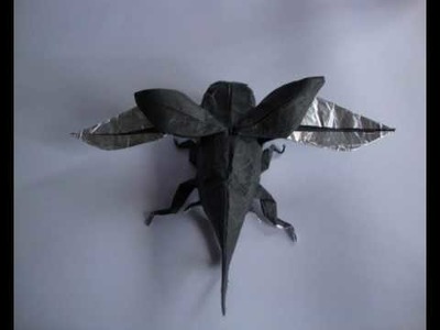 Origami Flying Hercules Beetle