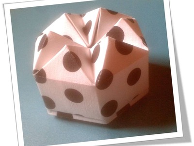 Origami Paper Diamond Box making of LID