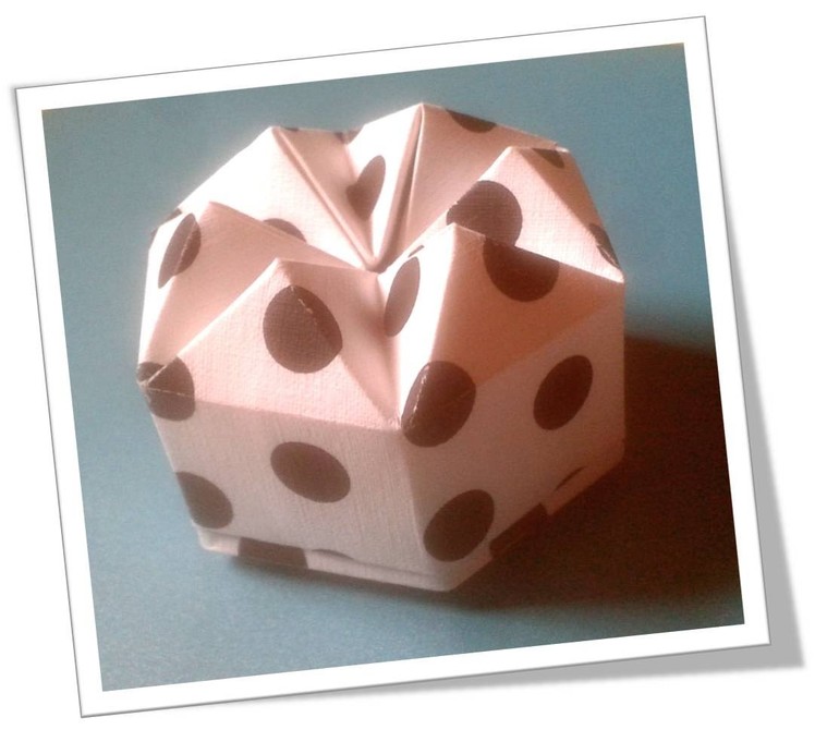 Origami Paper Diamond Box making of LID