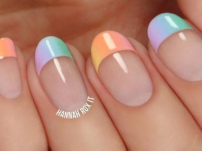 Pastel Gradient French Tip Manicure