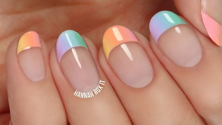 Pastel Gradient French Tip Manicure