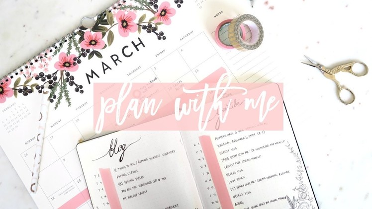 Plan With Me! March Bullet Journal & Calendar! | Becca Rose