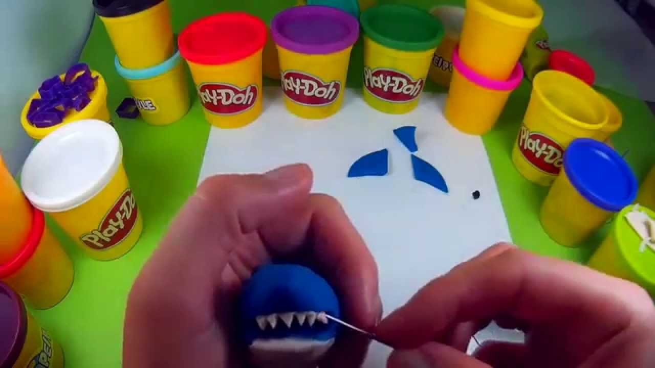 Play Doh activities for kids HD. How to make shark