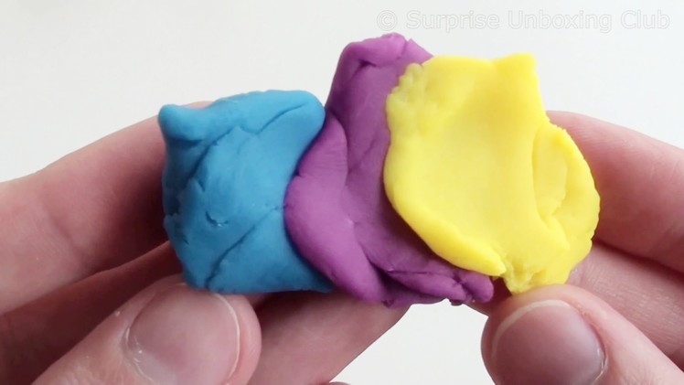 Play-Doh learning Colors - Mixing the colors Cyan + Magenta + Yellow - CMYK
