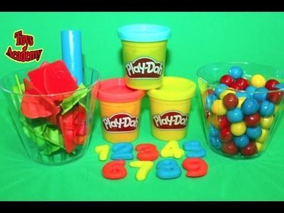Play-Doh Numbers Playset Learning Counting Numbers with Gumballs 1 to 9 | Toys Academy