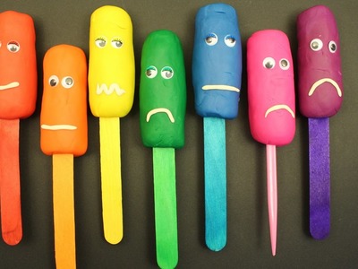 PlAy-DoH Rainbow Lollipop Smiley Faces Surprise With Toys Inside Elsa SpongeBob Minnie Mouse