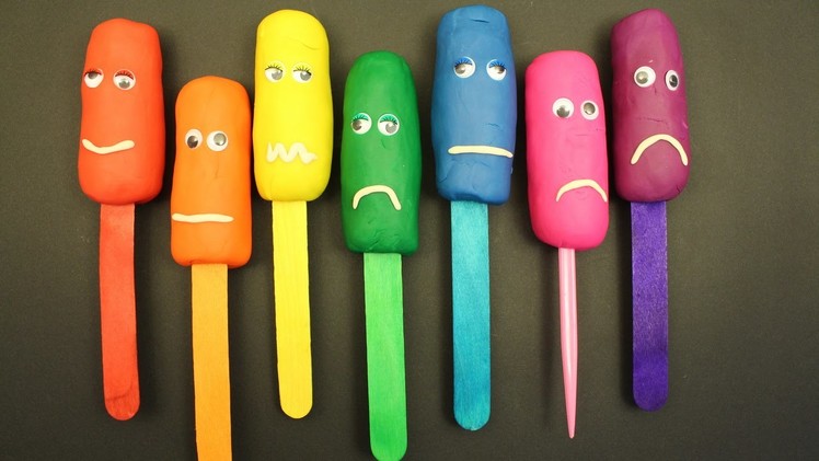 PlAy-DoH Rainbow Lollipop Smiley Faces Surprise With Toys Inside Elsa SpongeBob Minnie Mouse