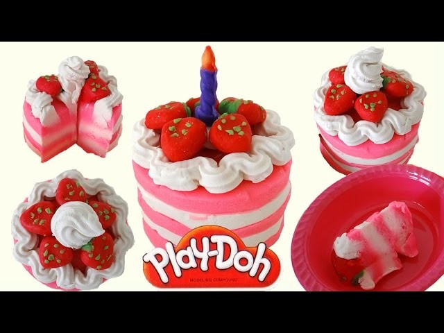 Play Doh Strawberry Ice Cream Birthday Cake