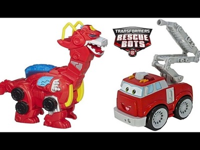 Play Doh Transformers Rescue Bots Heatwave Dinobot and Tonka Boomer Giant Fire Truck, Heavy truck
