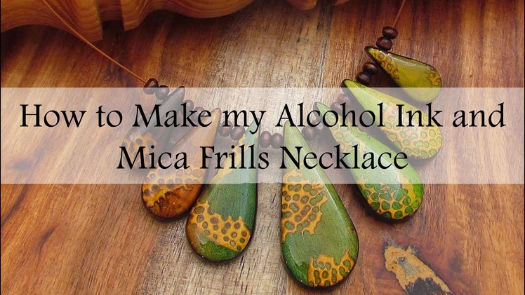 Polymer Clay Alcohol Ink and Mica Frills Necklace