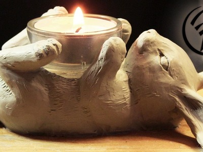 Sculpting "bunny candle holder" ►► Timelapse