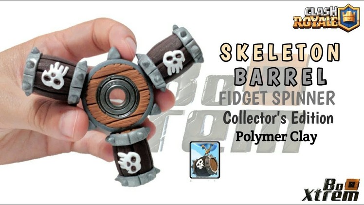 SKELETON BARREL FIDGET SPINNER | Clash Royale | Polymer Clay Tutorial