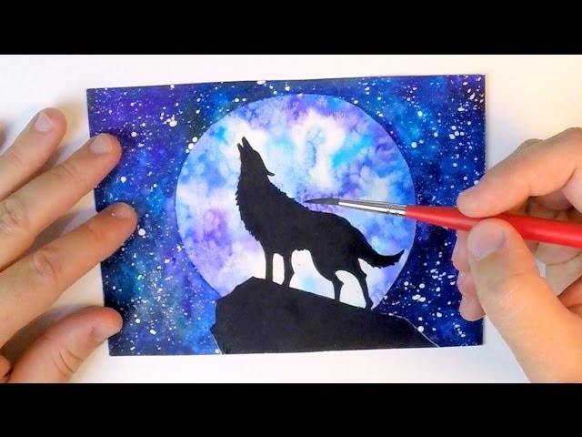 WATERCOLOR PAINTING - HOW TO PAINT NIGHT SKY