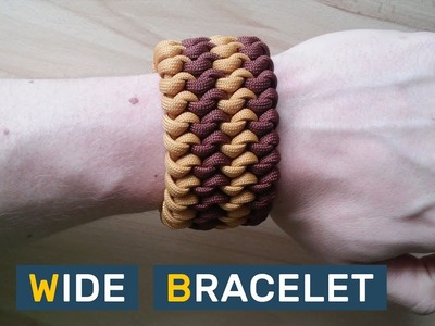 Wide Paracord Bracelet - Mated Snake Knot 4 rows
