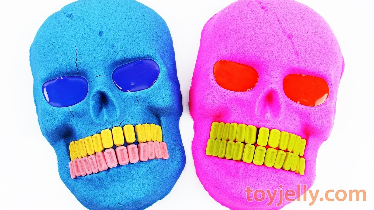 DIY How to Make Kinetic Sand Mask Head Learn Colors Hulk Pez Baby Doll Bath Time Nursery Rhymes