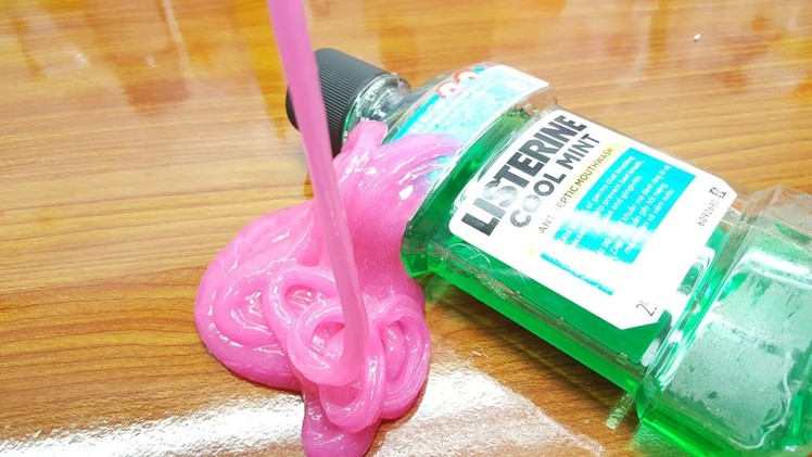 DIY How To Make  Listerine Slime With Water Salt No Glue or Borax