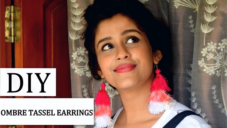 DIY Ombre Tassel Earrings|How to make silk thread Tassel earrings at home.jewellery making| Prithivi