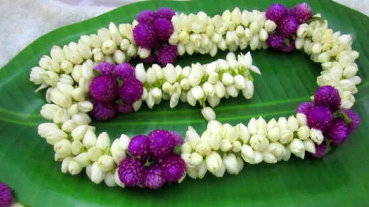 Easy method to make jasmine garland | How to make flower Garland | Rainbow Rangoli
