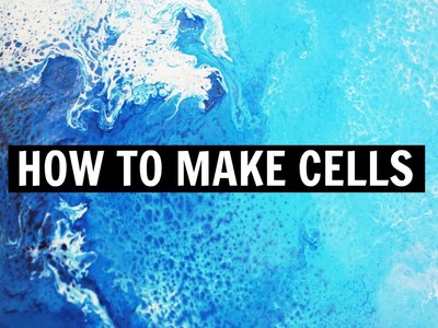High flow fluid acrylic painting: How to make cells tutorial