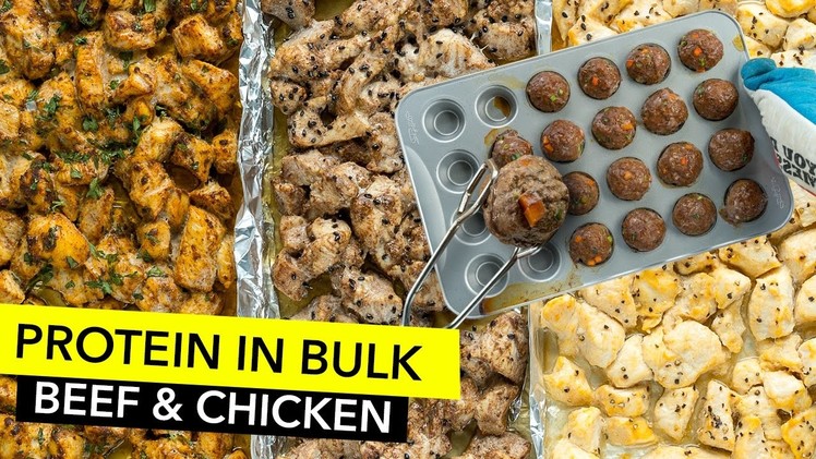 How to Cook Protein in Bulk - Chicken & Beef Meal Prep. Cocer Proteína en Grandes Cantidades
