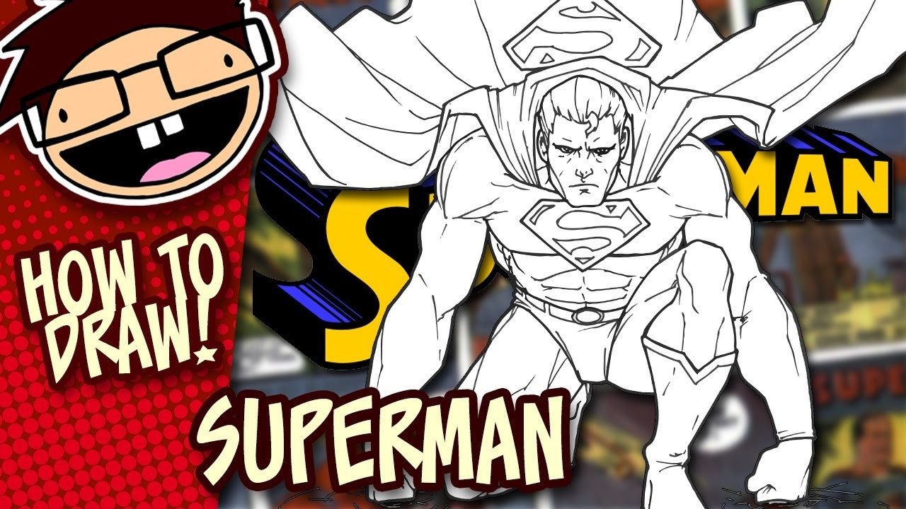 How to Draw SUPERMAN (Classic Comic Version), Narrated Easy Step-by ...