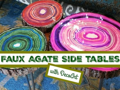 HOW TO: Faux Agate Side Tables