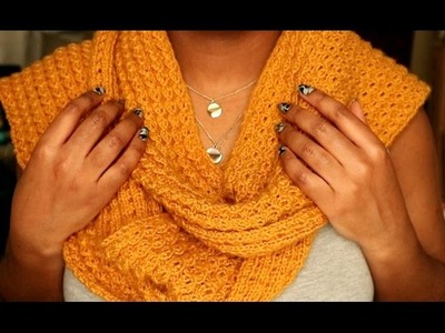 How To Knit Mock Cable (EyeLet) Stitch -  Scarf