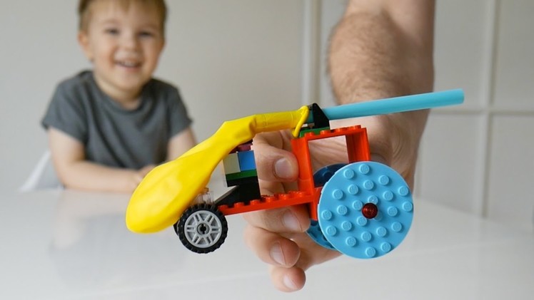 How To Make A Balloon Powered Car - TheDadLab Lego Birthday Party #3
