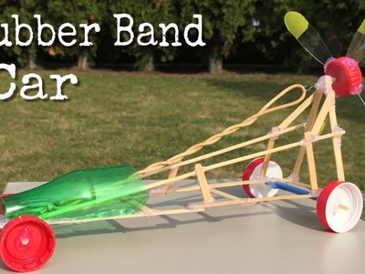 How to Make a Car - Rubber Band Powered Car Out of Coffee shop Sticks