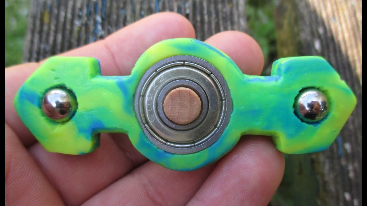How to make a Fidget Spinner from polymer clay. Homemade Fidget Toy diy