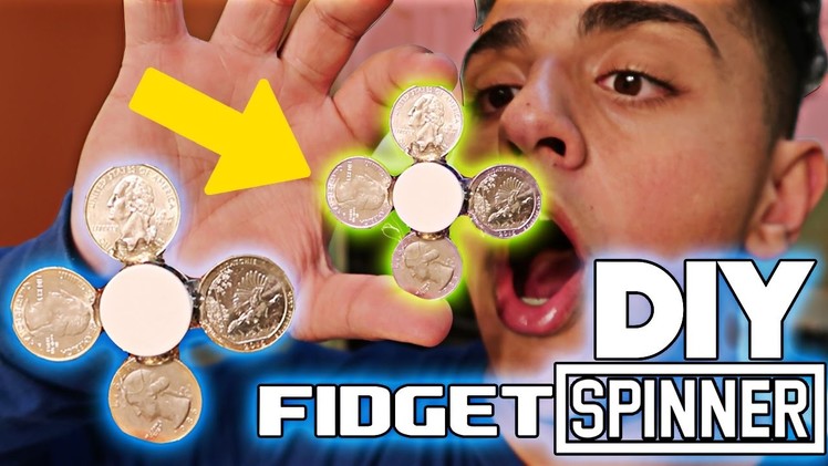 How To Make a FIDGET SPINNER out of Quarters! (DIY COIN FIDGET SPINNER) $1 Fidget Spinner