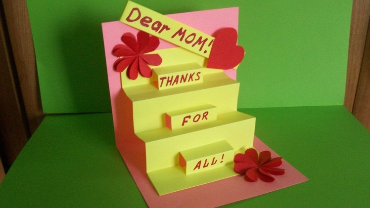 How To Make A Greeting Pop Up Card For Mom| Birthday Mother's Day Handmade Gifts and Ideas