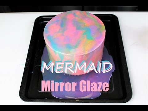 How to make a Mermaid Mirror Glaze Cake | CHELSWEETS