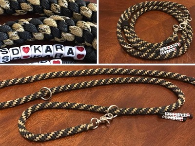 How to make a Paracord Dog Leash round shape video 7 in 1 DIY versatile durable solid strong lead