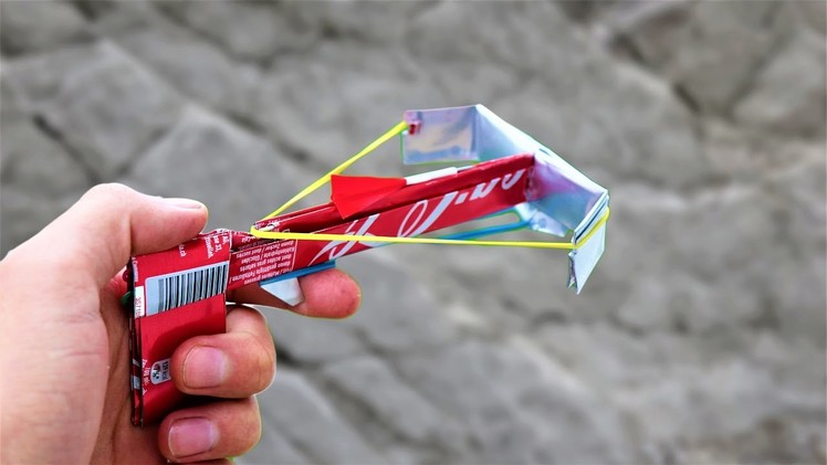 How to Make a Powerful Mini Crossbow from Coca Cola with Trigger