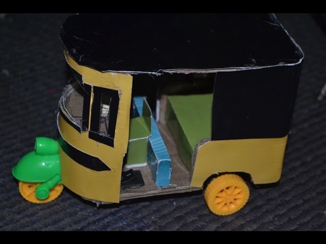 How to Make a Rickshaw in Cardboard at home DIY Crafts