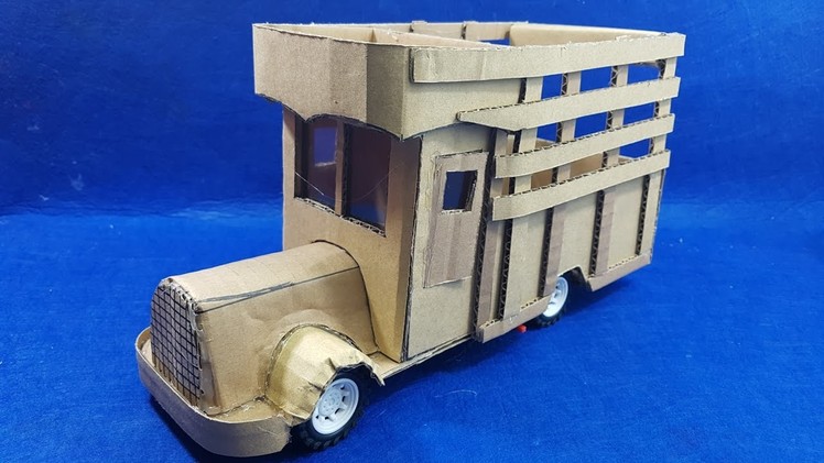How to Make a Truck with cardboard at home - DIY Make a Old Classic Truck