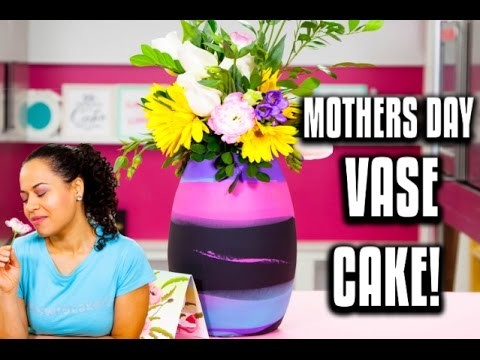 How To Make a VASE OF FLOWERS in CAKE! Vanilla FUNFETTI Cake With A MARBLED Fondant Vase!