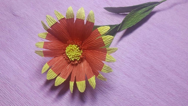 How to Make Blanket Paper flowers - Flower Making of Crepe Paper - Paper Flower Tutorial
