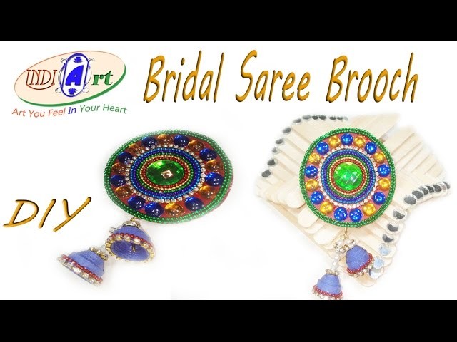 How to make bridal saree brooch pin At home| Easy make | indi Art | #12