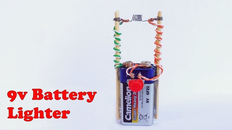 How to make ELECTRIC LIGHTER with a 9v battery