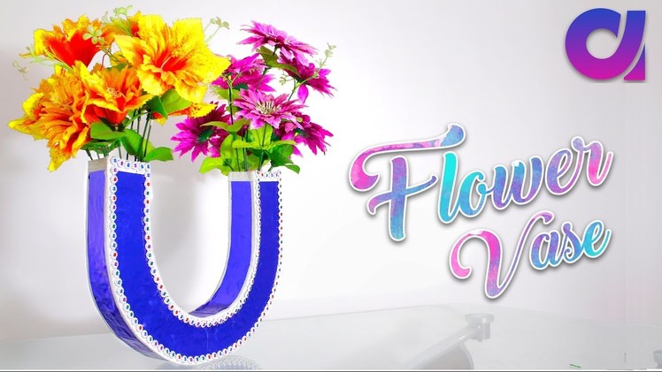 How to make flower vase from waste cardboard | home decor | Best out of waste | DIY | Artkala 179