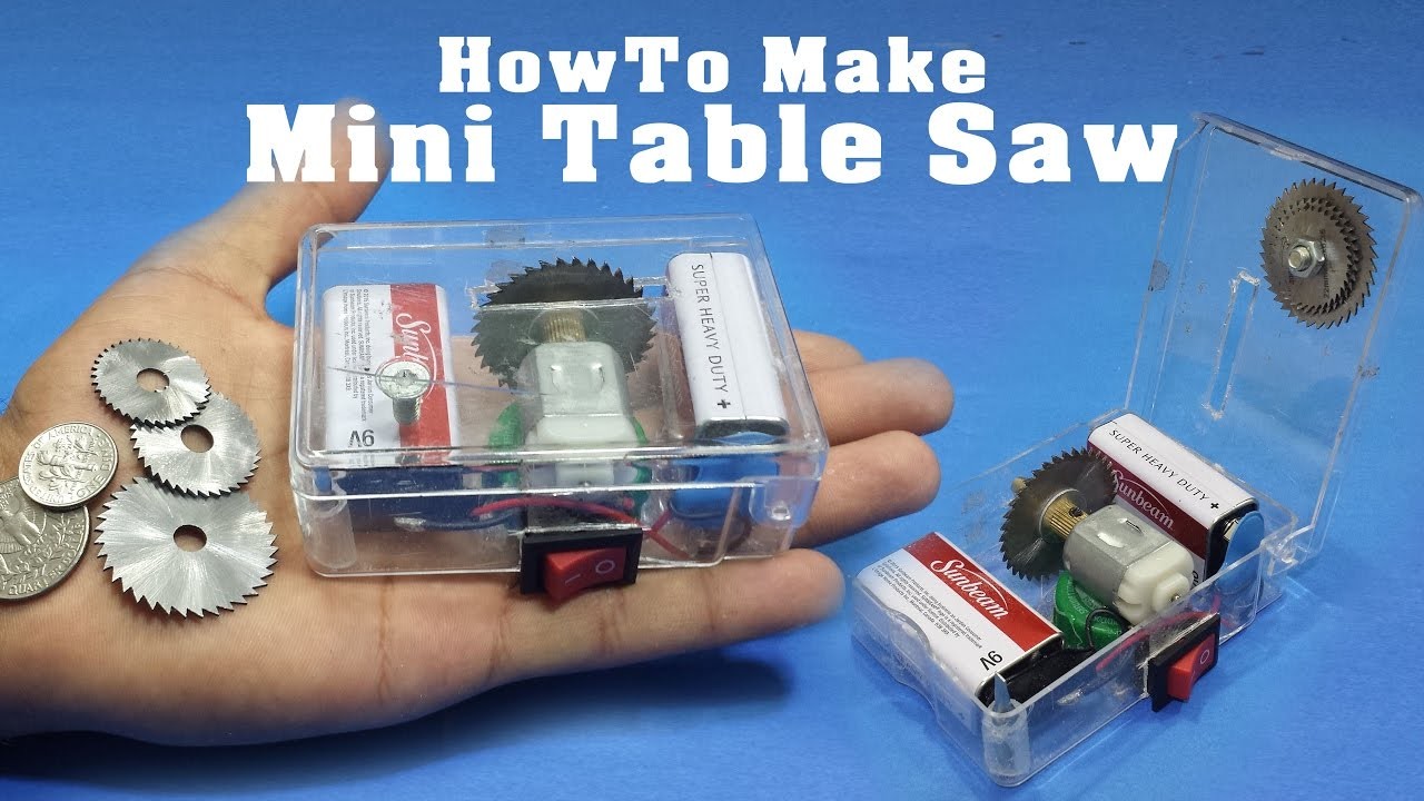 How To Make Mini Table Saw, Adjustable & Portable