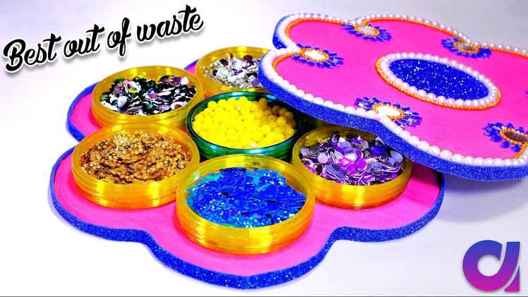 How to make multi storage boxes from old waste bangles | Best out of waste | DIY | Artkala 185